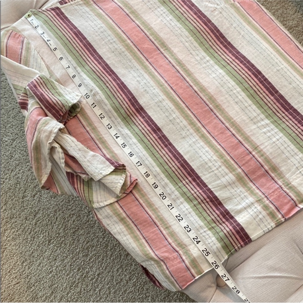 CHAPS cotton cream flutter sleeve blouse - Picture 8 of 8